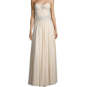MIGNON Champagne Gown Size 0 NEW